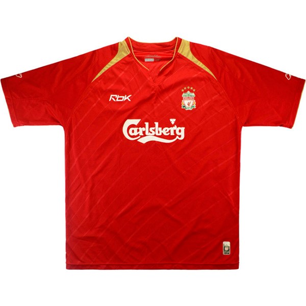 Camiseta Liverpool 1ª Kit Retro 2005 Rojo
